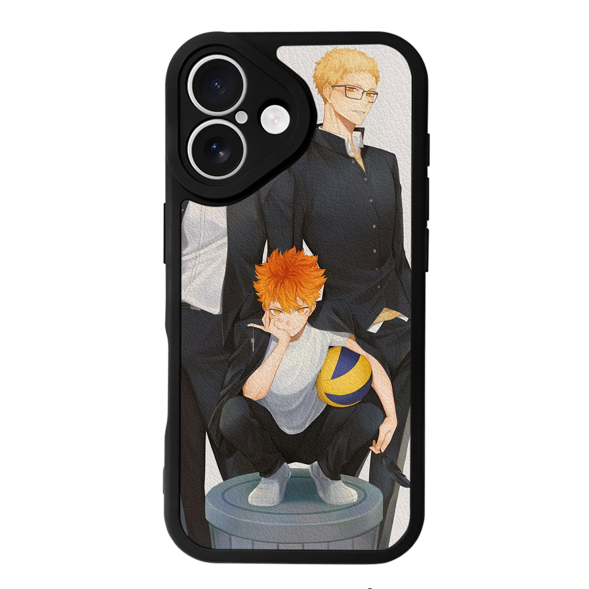 （画像用） ハイキュー!! Haikyu!! 【iPhone 16シリーズ対応】シリコンスマホケース（レザー調） 材質：シリコン